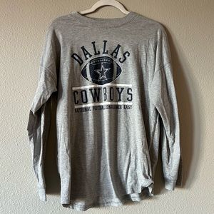 Dallas Cowboys Long Sleeve Gray T-Shirt